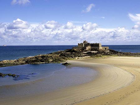 A Castle on the sea in front of Saint Malo, Brittany - France- JBLArts photography