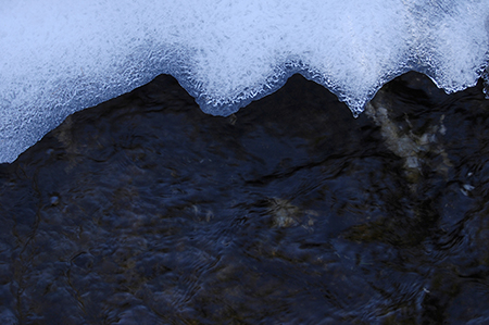 An ice plate that  mimics a mountain outline- JBLArts photography