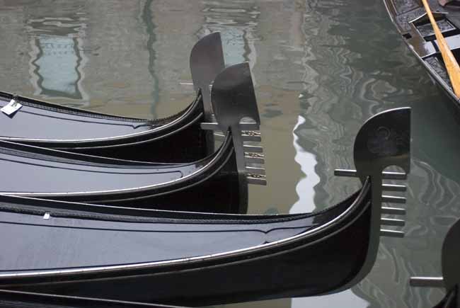 Three bows in a row - Gondolas in Venice, JBLArts photography