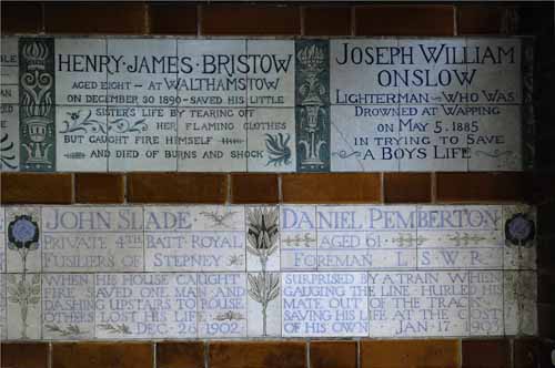 General view of the tile - Postmans Park, London, JBLArts photography