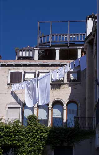 Laundry in a court corner: Hypotenuse - Hanging out in Venice, JBLArts photography