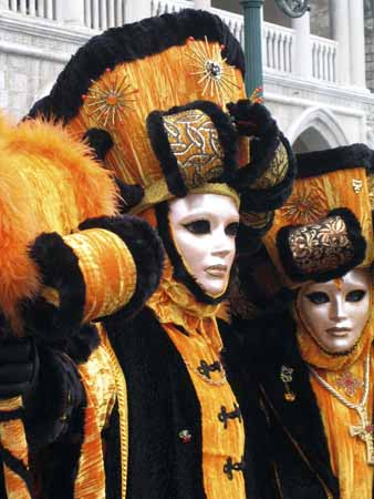 Black and orange masks - Masks at the Venice Carnival, JBLArts photography