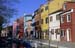 A foreshortened view of a Burano's canal with its coloured houses - Burano in Venice, JBLArts photography