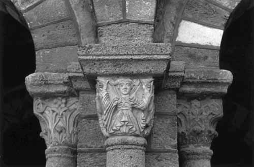 Sculptures on the capital of the cloister: Saturday night fever? - Le Puy En Velay, France, JBLArts photography