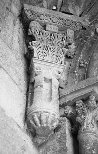 Sculptures on the capital of the cloister: mighty hand - Le Puy En Velay, France, JBLArts photography
